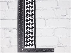 Подвяз трикотажный, принт "ГУСИНАЯ ЛАПКА", цв. черный+белый, 6,5-120см - фото 20055