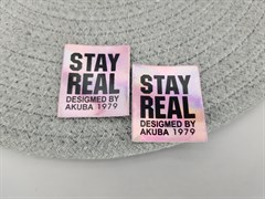 Нашивка декоративная,пришивная STAY REAL (розовый) - фото 20170