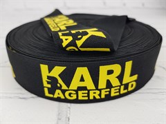 Резинка боксерная, KARL LAGERFELD, желтый текст, 40мм - фото 20245