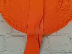 Резинка боксерная с двойным краем для окантовки, цв.оранжевый неон, 40мм