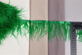 Перья на ленте ,цв. зеленый - фото 20695