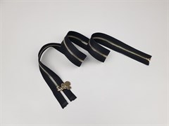 Молния металл, цв. черный ,пуллер "МИККИ" , 70см - фото 20821