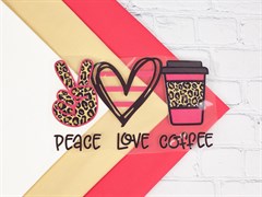 ТТ PEACE LOVE COFFEE  (27*15см)
