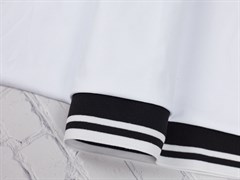 Подвяз трикотажный с полосками, цв. черный+белый, 6,5-120см - фото 21030