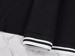 Подвяз трикотажный с полосками, цв. черный+белый, 6,5-120см - фото 21031