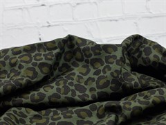 Джинса принт леопард на зеленом