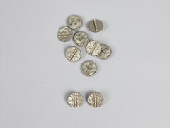 Пуговица металл "Стразы на серебре", цв.серебро, 18мм - фото 23530