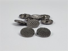 Пуговица металл "Плетенка", цв.темное серебро, 25мм - фото 23536
