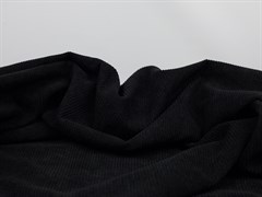 Вельвет крупный рубчик, черный, УЦЕНКА - фото 24016