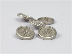 Пуговица металл в Британском стиле, цв.серебро, 23мм - фото 24709
