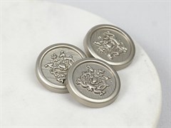 Пуговица металл в Британском стиле, цв.серебро, 23мм - фото 24710