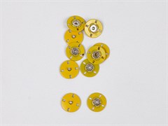 Кнопка пришивная,декоративная, металл цв. горчица, диаметр 20мм - фото 25317