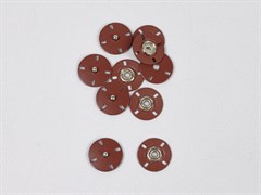 Кнопка пришивная,декоративная, металл цв. коричневый, диаметр 20мм - фото 25324