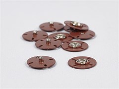 Кнопка пришивная,декоративная, металл цв. коричневый, диаметр 20мм - фото 25325