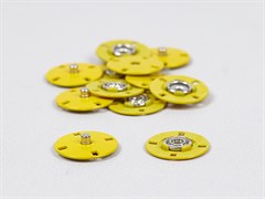 Кнопка пришивная,декоративная, металл цв. желтый, диаметр 20мм - фото 25331
