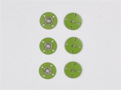 Кнопка пришивная,декоративная, металл цв. зеленый, диаметр 20мм