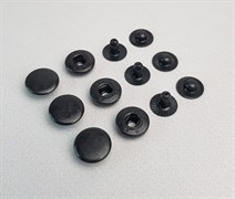 Кнопка Alfa нержавеющая 12,5мм (оксид), 10шт