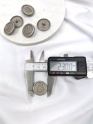 Пуговица металл в Британском стиле, цв.серебро, 23мм - фото 25855