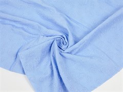Шитье на батисте "Сердечки", цв. голубой 10009255