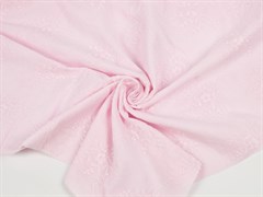 Шитье на батисте "Цветы", цв. светло-розовый 10009211