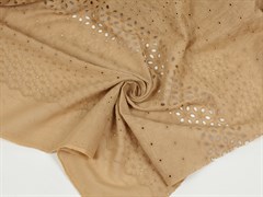 Шитье на батисте "Орнамент", цв. светло-коричневый 10009281