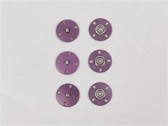 Кнопка пришивная, декоративная, металл, цв. фиолетовый, 20мм 10014014
