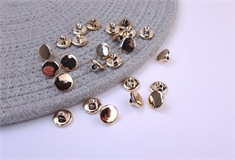 Пуговица на ножке, пластик глянцевый под золото, 12мм 10005684