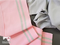 Подвяз трикотажный, РОЗОВЫЙ + люрекс серебро - фото 5894