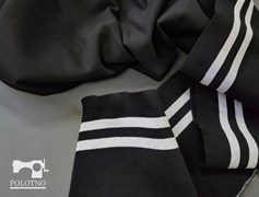 Подвяз трикотажный, ЧЕРНЫЙ + люрекс серебро - фото 5898