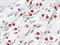 Муслин принт,мелкие  цветы красные - фото 15317