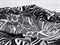 Штапель принт, "Крупные листья", цв. белые на черном - фото 16662