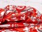 Мех велюр Снежный узор варак, цв. красный - фото 17722