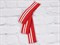 Подвяз трикотажный, красный с белым(2 полосы), ш. 4 см, д. 140см - фото 18111