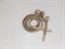 Шнур плоский пэ, наконечники металл,12мм, цв.бежевый, дл.140см - фото 18933