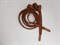 Шнур плоский пэ, наконечники металл,12мм, цв.коричневый, дл.140см - фото 18949