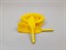 Шнур плоский пэ, с металлическим наконечником, 17мм, цв.желтый, дл.140см - фото 19471