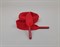 Шнур плоский пэ,с металлическим наконечником ,17мм,цв.красный, дл.140см - фото 19476