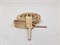 Шнур плоский пэ, с металлическим наконечником, 17мм, цв. бежевый, дл.140см - фото 19488
