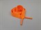 Шнур плоский пэ, с металлическим наконечником, 16мм, цв.оранжевый, дл.140см - фото 19519