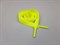 Шнур плоский пэ, с металлическим наконечником, 16мм, цв.желтый неон, дл.140см - фото 19521