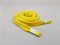 Шнур плоский пэ, со съемным наконечником, 12мм, цв.желтый, дл.140см - фото 19544