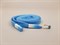 Шнур плоский пэ, со съемным наконечником, 12мм, цв. голубой, дл.140см - фото 19555