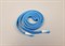 Шнур плоский пэ, со съемным наконечником, 12мм, цв. голубой, дл.140см - фото 19556