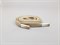Шнур плоский пэ, со съемным наконечником ,12мм, цв.бежевый, дл.140см - фото 19560
