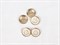 Пуговица металл декоративная, цв.золото с белым, 25мм - фото 19590