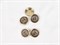Пуговица металл декоративная, цв.золото с черным, 25мм - фото 19600