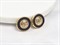 Пуговица металл декоративная-2, цв.золото с черным, 18мм - фото 19619