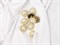 Пуговица металл, жемчуг на позолоте с белым кантом, цв.золото, 25мм - фото 19641