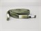 Шнур плоский пэ, со съемным наконечником, 12мм, цв.оливковый, дл.140см - фото 19784