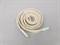 Шнур плоский пэ, со съемным наконечником, 12мм, цв.молочный, дл.140см - фото 19788
